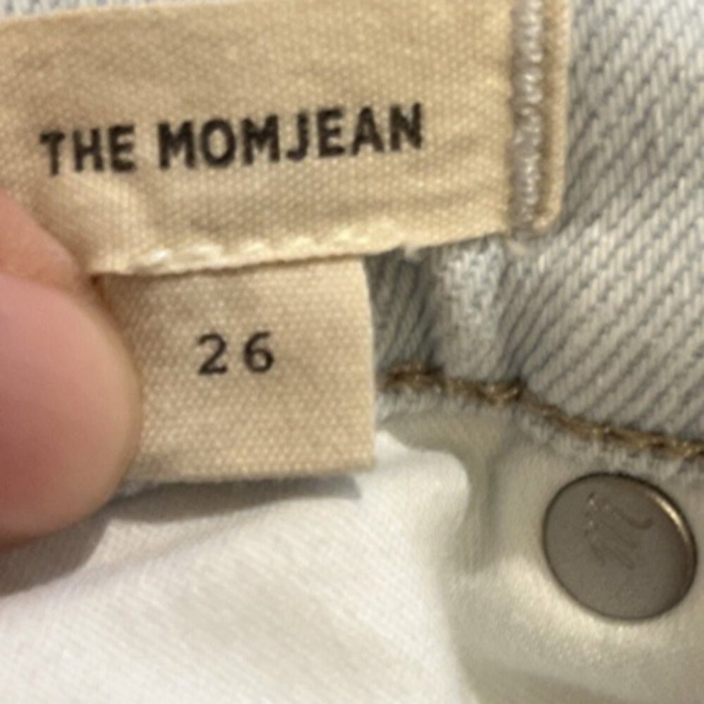 Madewell The MomJean Women's Size 26 *25x24.5* Lite Blue Demin High-Rise Cropped - Picture 4 of 13